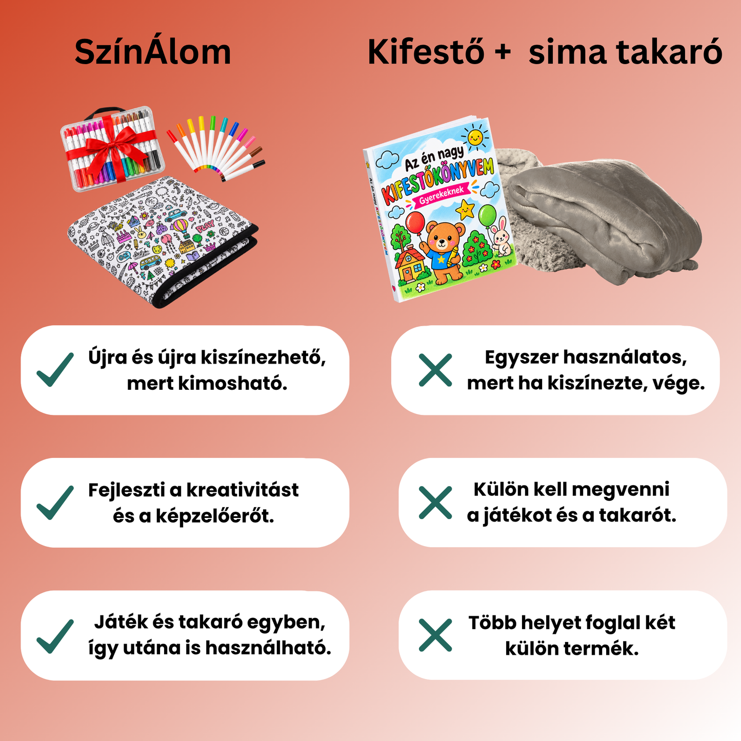 SzínÁlom - Szinezhető takaró